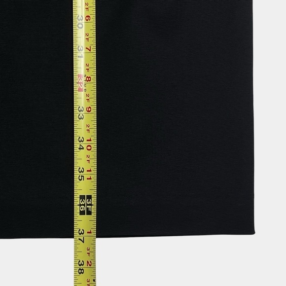 WHBM Cocktail Dress Size 2 One Shoulder Bodycon Ruffle Gold Black Belted Lined - Picture 10 of 13